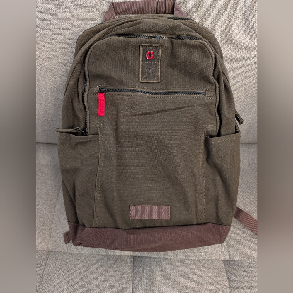 Wenger Arundel Laptop Backpack, Olive Green/Brown.
